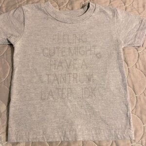 Feelin Cute tiny grey tshirt 0-3 mos